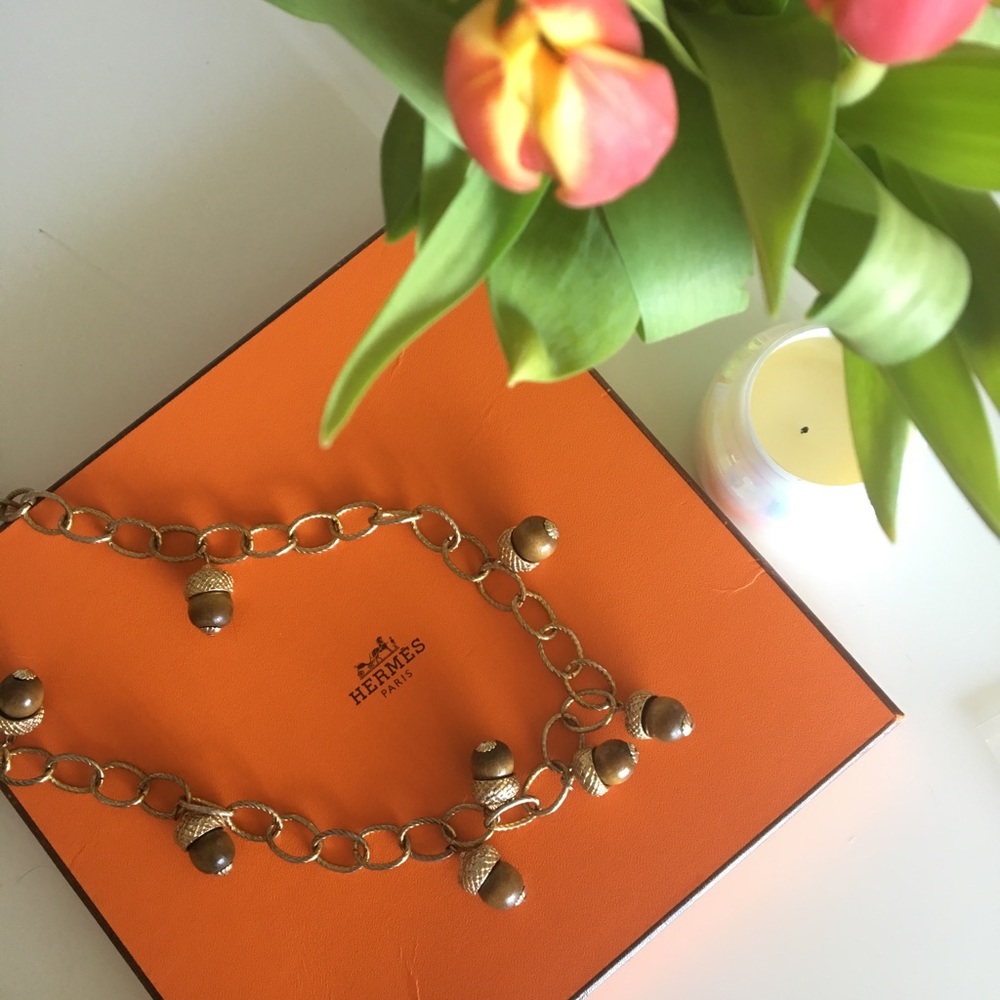 Vintage J. Crew Acorn Necklace